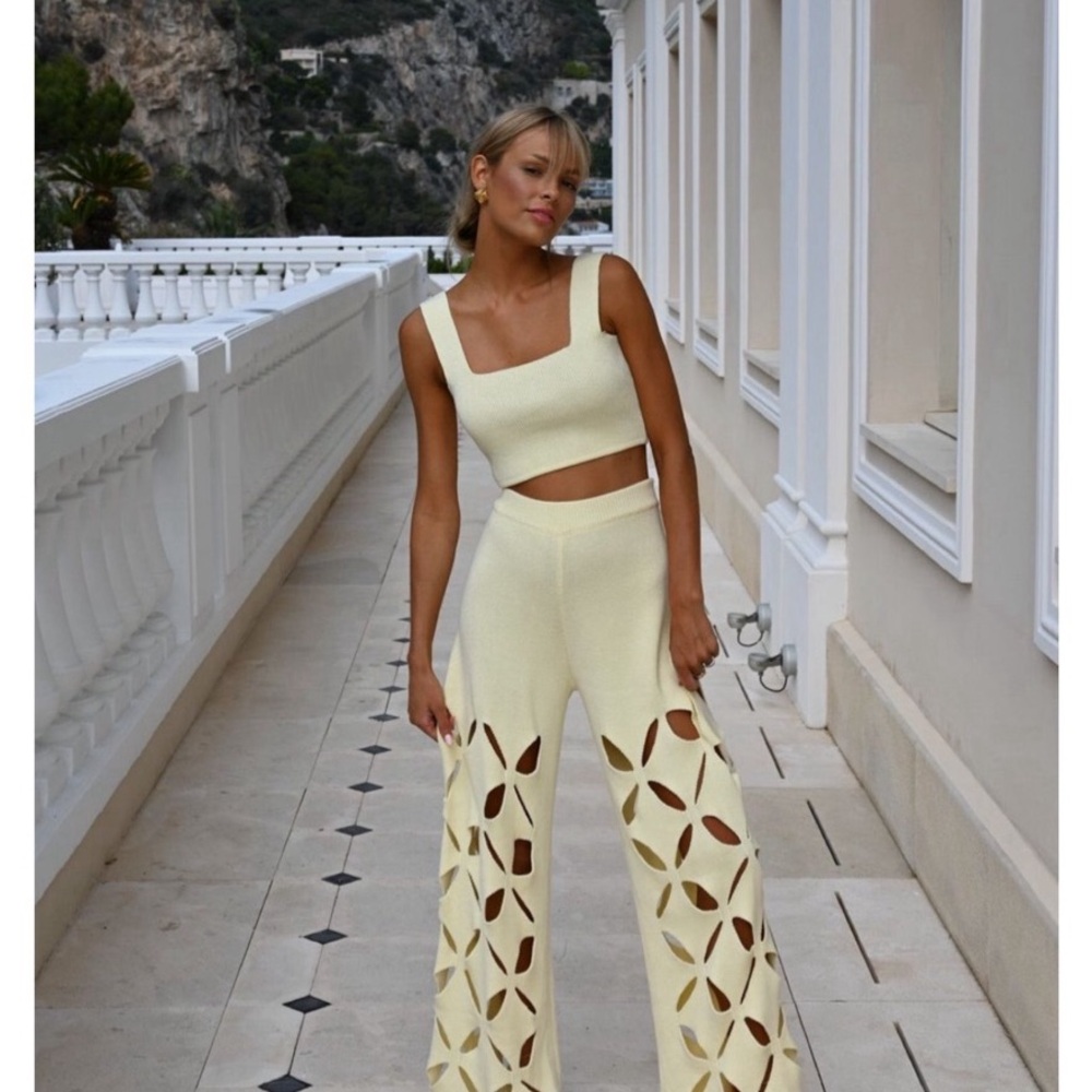 Yellow the Label Taurus Knit Pant Set - Lemon